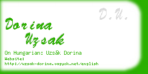 dorina uzsak business card